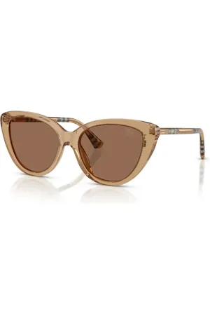 Burberry Tilbehør, Dame, , 55 MM, Cat-Eye solbriller med Haymarket Check Design