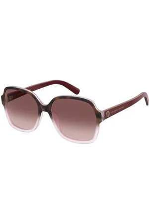 Marc Jacobs Tilbehør, Dame, Brun, 57 MM, Uld, Stilfulde solbriller med farverige linser