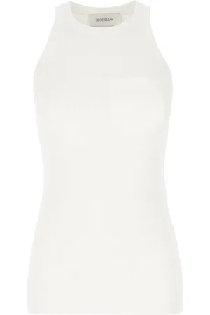 Sportmax Top, Dame, Hvid, XL, Uld, Stilfuld Top til Modeentusiaster
