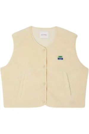 American Vintage Jakke, Dame, , XS, Uld, Ærmeløs Rund Hals Gilet