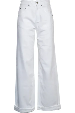DEPARTMENT FIVE Jeans, Dame, Hvid, W27, Uld, Hvide Wide-Leg Jeans Stilfulde Casual Outfits