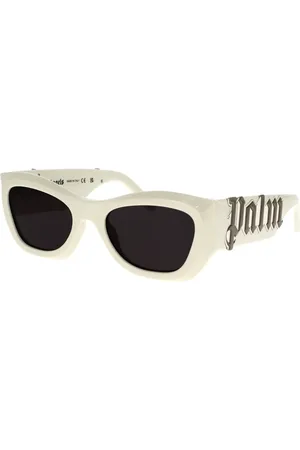 Palm Angels Tilbehør, unisex, Hvid, 54 MM, Firkantede solbriller Canby-stil