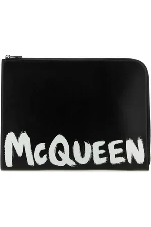 Alexander McQueen Tilbehør, Herre, Sort, ONE SIZE, Uld, Stilfuld Clutch Punge og Kortholdere