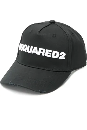 Dsquared2 Tilbehør, Herre, Sort, ONE SIZE, Bomuld, Sort Bomuld Broderet Skygge Hat
