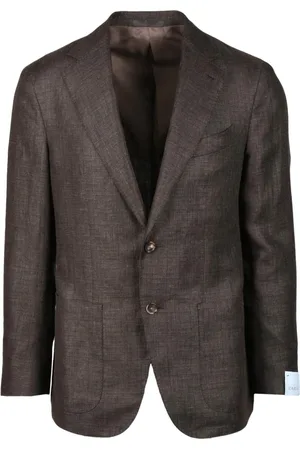CARUSO Jakke, Herre, Brun, XL, Uld, Linned Uld Jakke