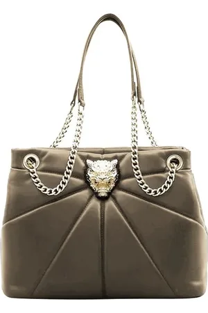 Philipp Plein Taske, Dame, , ONE SIZE, Uld, Tiger Imiteret Lder Tote Guld Kde