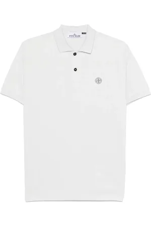 Stone Island Top, Herre, Hvid, L, Klassisk Polo Shirt i Forskellige Farver