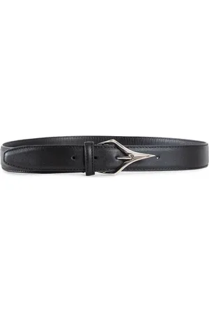 MUGLER Tilbehør, Dame, Sort, 75 CM, Læder, Sort Spike Læderbælte