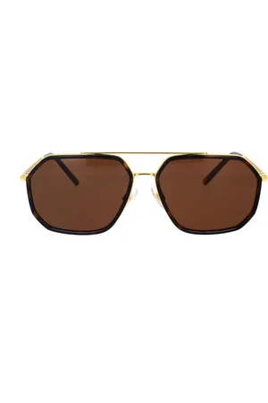 Dolce & Gabbana Tilbehør, unisex, Brun, 60 MM, Uld, Stilfulde solbriller med mørkebrune linser
