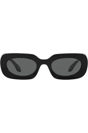 Giorgio Armani Tilbehør, unisex, Sort, 52 MM, Fed Rektangulære Solbriller Sort