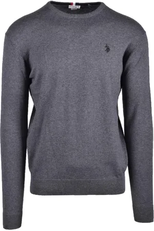 U.S. Polo Assn. Strik, Herre, Grå, 2XL, Bomuld, Skjorte
