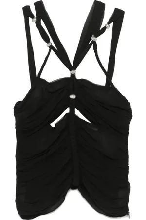 Isabel Marant Top, Dame, Sort, S, Sort Dobbelt Stropløs Top