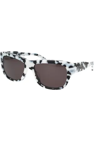 Balenciaga Tilbehør, unisex, Sort, 56 MM, Firkantede acetatsolbriller med sporty touch