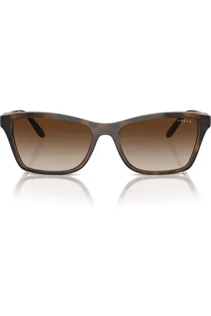 vogue Tilbehør, unisex, Brun, 54 MM, Uld, Stilfulde pudeformet solbriller brune