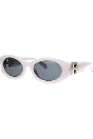 AMBUSH Tilbehør, unisex, Hvid, 55 MM, Moderne Oval Solbriller Gogolen