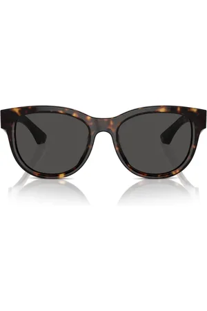 Burberry Tilbehør, unisex, Brun, 54 MM, Uld, Stilfulde Phantos Solbriller med Mørke Linser