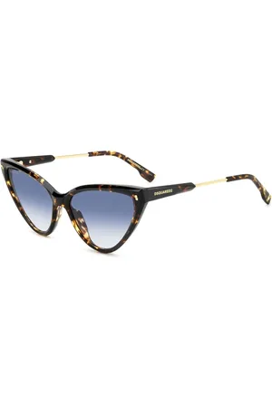 Dsquared2 Tilbehør, Dame, Brun, 58 MM, Vintage Cat-Eye Solbriller med Metalarme