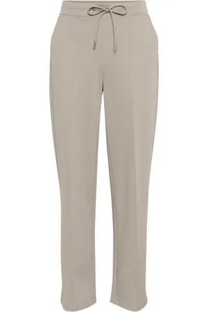 Kaffe Bukser, Dame, , 2XL, Uld, Elastisk Talje Straight Bukser Elephant Skin