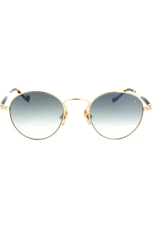 Eyepetizer Tilbehør, unisex, Gul, 48 MM, Uld, Runde Solbriller Orangerie Guld Grøn