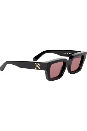 OFF-WHITE Tilbehør, unisex, Sort, 50 MM, Virgil 11025 Logo Metal Solbriller
