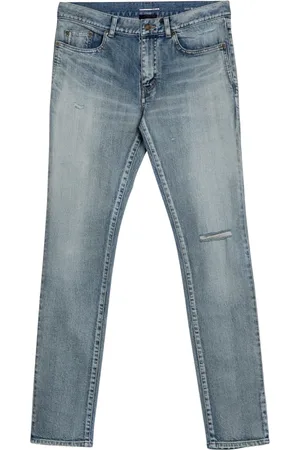 Saint Laurent Jeans, Herre, Blå, W31, Uld, Skinny Jeans til et stilfuldt look