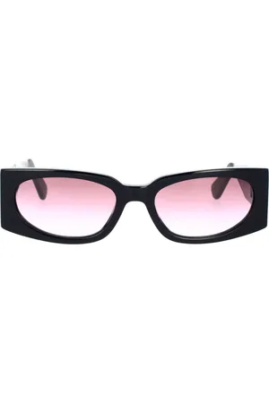 GCDS Tilbehør, unisex, Sort, 56 MM, Tyl, Urban Style Solbriller med Lilla Linser