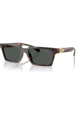 VERSACE Tilbehør, unisex, Brun, 55 MM, Uld, Stilfulde solbriller med mørkegrå linser