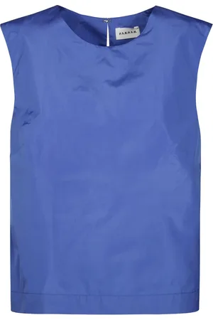 P.A.R.O.S.H. Top, Dame, Blå, S, Uld, Elegant Silkebluse