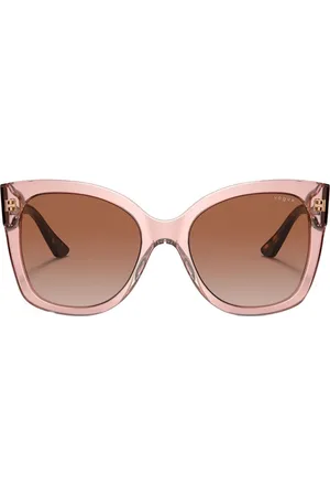 vogue Tilbehør, Dame, Lyserød, 54 MM, Modigt Design Acetat Solbriller Brune Linser
