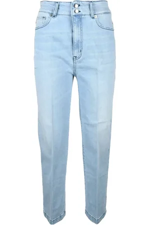 Moschino Jeans, Dame, Blå, W27, Bomuld, Slim-fit Jeans