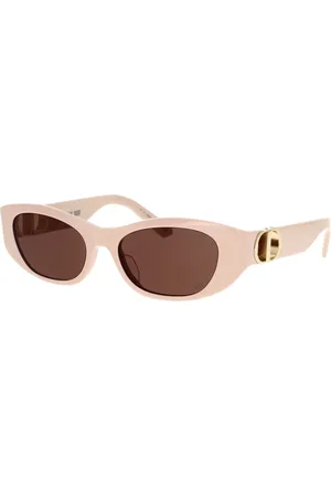 Dior Tilbehør, unisex, Lyserød, 53 MM, Uld, Stilfulde ovale solbriller i acetat