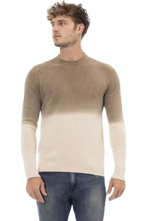 ALPHA STUDIO Strik, Herre, , L, Bomuld, Alpaca Blandingsstrik med Rund Hals