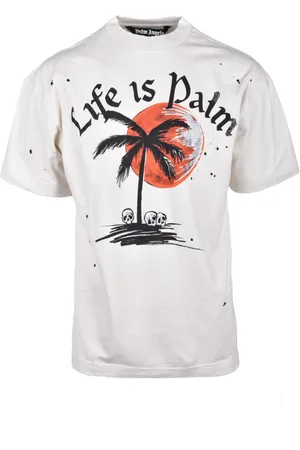 Palm Angels Top, Herre, Hvid, S, Bomuld, Tshirt