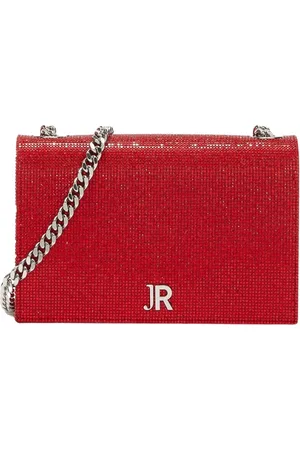 John Richmond Taske, Dame, Rød, ONE SIZE, Uld, Funklende clutch med kæde skulderrem