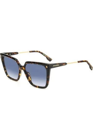 Dsquared2 Tilbehør, Dame, Brun, 57 MM, Moderne firkantede solbriller med fed profil