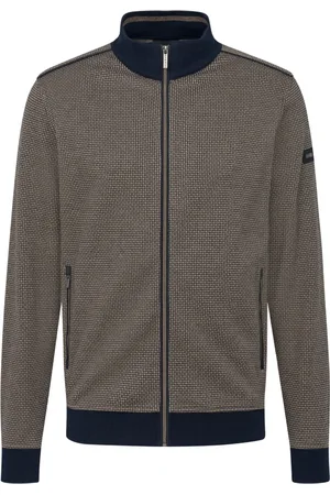 Bugatti Jakke, Herre, Grå, 2XL, Uld, Taupe Jakker Stilfuldt Model