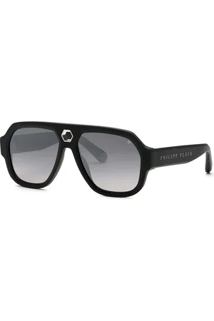 Philipp Plein Tilbehør, unisex, Sort, 58 MM, Starlight Solbriller Sort Grå Gradient