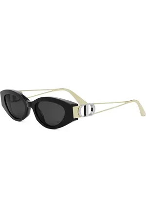 Dior Tilbehør, unisex, Sort, 51 MM, Uld, Stilfulde solbriller Sort Guld Grå Linser