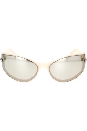 Givenchy Tilbehør, unisex, Hvid, ONE SIZE, Moderne ovale solbriller til kvinder