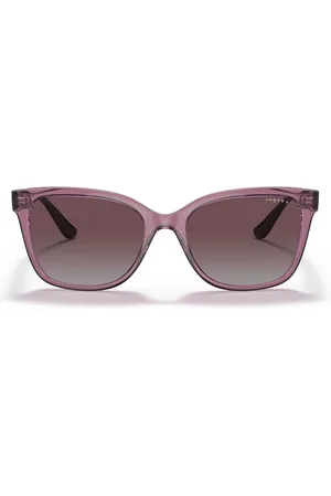 vogue Tilbehør, Dame, Lilla, 54 MM, Uld, Lilla Gennemsigtige Solbriller med Polariserede Linser