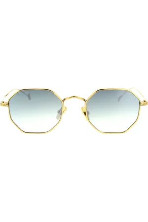 Eyepetizer Tilbehør, unisex, Gul, 49 MM, Uld, Uregelmæssig Form Solbriller Grøn Hollywood Collection