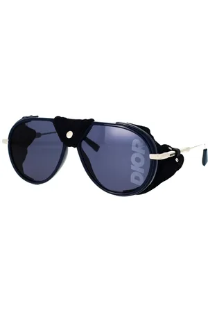 Dior Tilbehør, unisex, Grå, 57 MM, Alpin-inspirerede sportssolbriller med sølvfinish