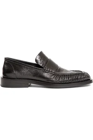 Jil Sander Sko, Herre, Sort, 43 EU, Tyl, Sort Runway Style Loafer med Firkantet Tå