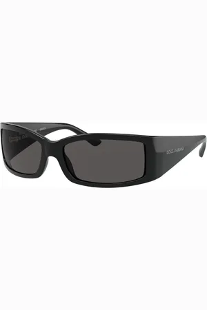 Dolce & Gabbana Tilbehør, Dame, Sort, 61 MM, Uld, Rektangulære solbriller Unisex Stilfuldt Model
