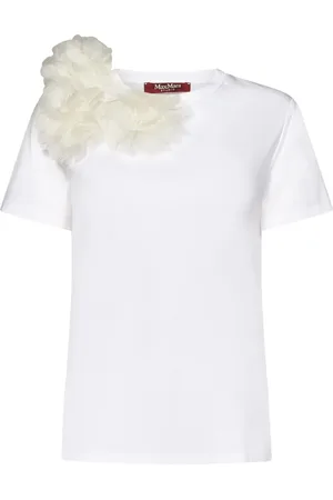 Max Mara Top, Dame, Hvid, M, Hvid T-shirt og Polo Sughero