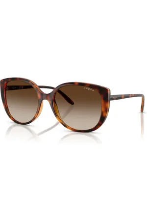 vogue Tilbehør, Dame, Brun, 55 MM, Nylon, Butterfly Frame Solbriller Brune Gradient Linser