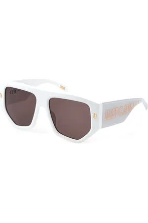Roberto Cavalli Tilbehør, unisex, Hvid, 58 MM, Uld, Stilfulde solbriller med brune linser