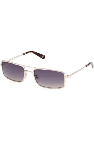 Guess Tilbehør, unisex, Gul, 58 MM, Uld, Stilfulde solbriller med blå gradientlinser