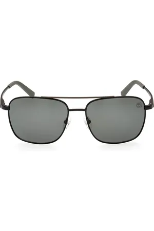 Timberland Tilbehør, unisex, Sort, 59 MM, Navigator Solbriller Polariseret Grøn Linse