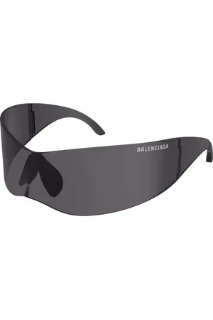 Balenciaga Tilbehør, unisex, Grå, ONE SIZE, Uld, Rektangulær Maske Solbriller Evolution
